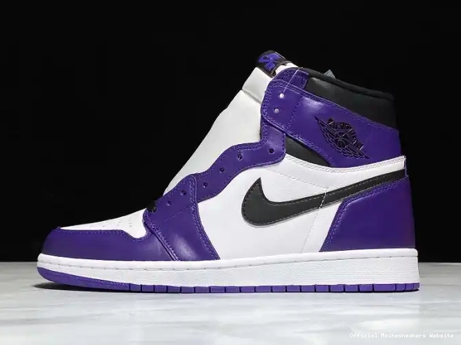 Official Maikesneakers Jordan 1 Air Court 555088-500 OG Purple High 0404